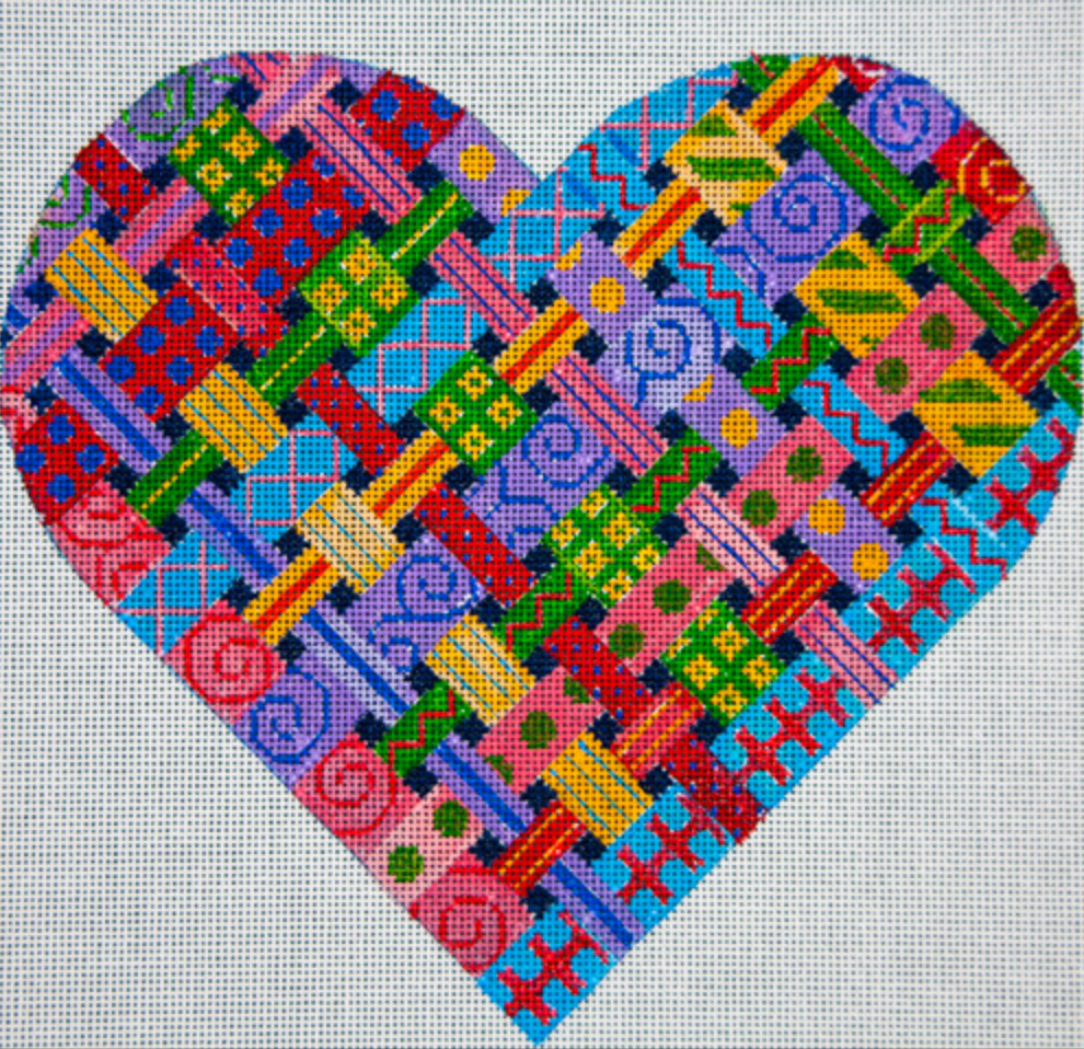 JP Designs L645 Woven Ribbon Hearts