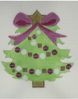 Patricia Sone 108-O Tree with Magenta Bow - includes Stitch Guide