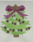 Patricia Sone 108-P Tree with Magenta Bow - includes Stitch Guide
