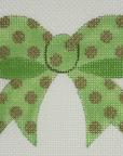 Patricia Sone 108-Q green polkadot bow - includes Stitch Guide