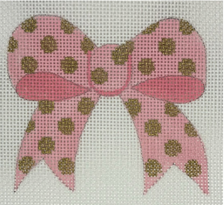 Patricia Sone 108-R pink polkadot bow - includes Stitch Guide