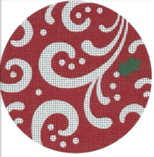 Pepperberry CHR19 Swirls Curls and Holly Round