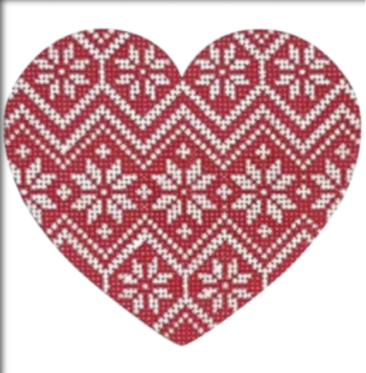 Pepperberry NOR20 Nordic Snowflake Zigzag Heart