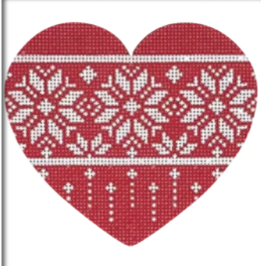 Pepperberry NOR17 Nordic Snowflake Band Heart