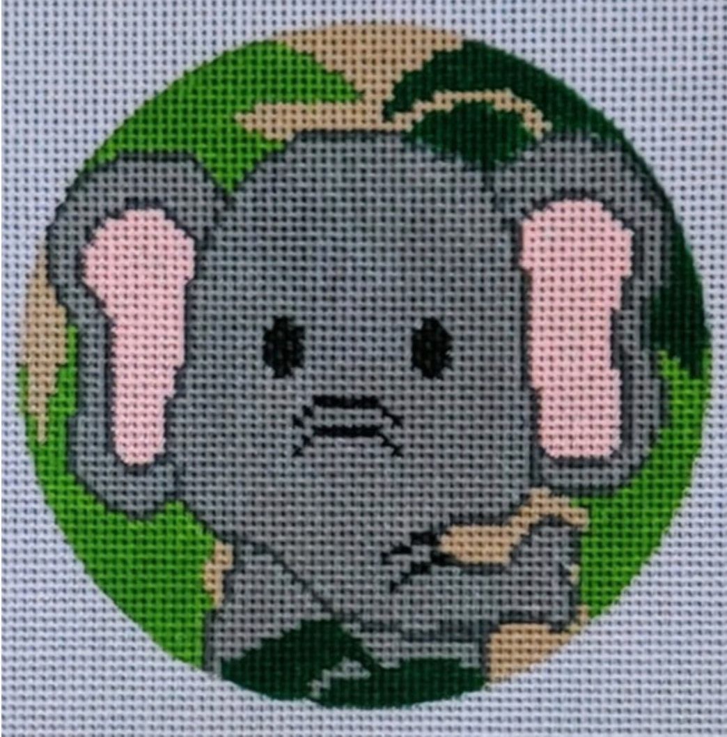 Laura Love LL-ORN-20 Elephant Ornament Round