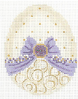 Kelly Clark KEA14-18 Vanilla and Lavender Ribbon Egg w/ Embellishment Kit and Stitch Guide (Copy) (Copy)