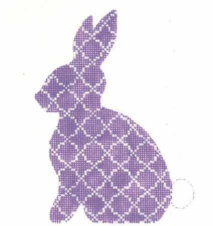 Kelly Clark KEA63-18 Lavender Quatrefoil Standing Hare
