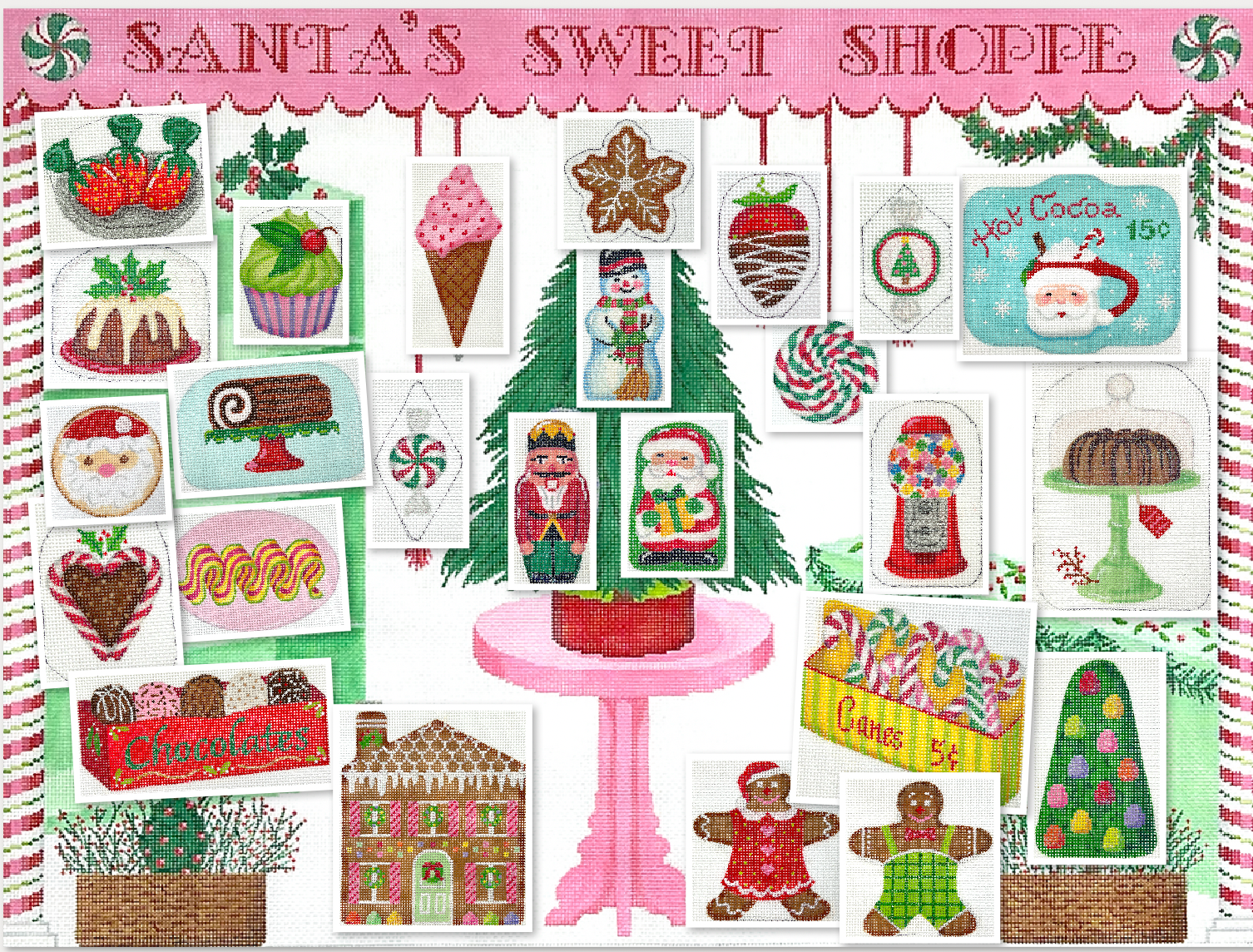 Kate Dickerson ADV-02 Sweet Shoppe Advent Calendar – Stitch by Stitch