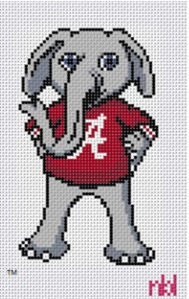 Needlepoint by Laura Alabama Big Al Ornament