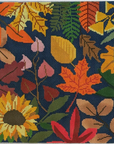 Laura Love LL-PW-1102 Blue Autumn Leaves Pillow