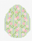 Nash and Daughters ND-172 Pink and Green Floral Egg