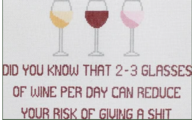 Elm Tree Designs P066 Did you know that 2-3 Glasses of Wine ....