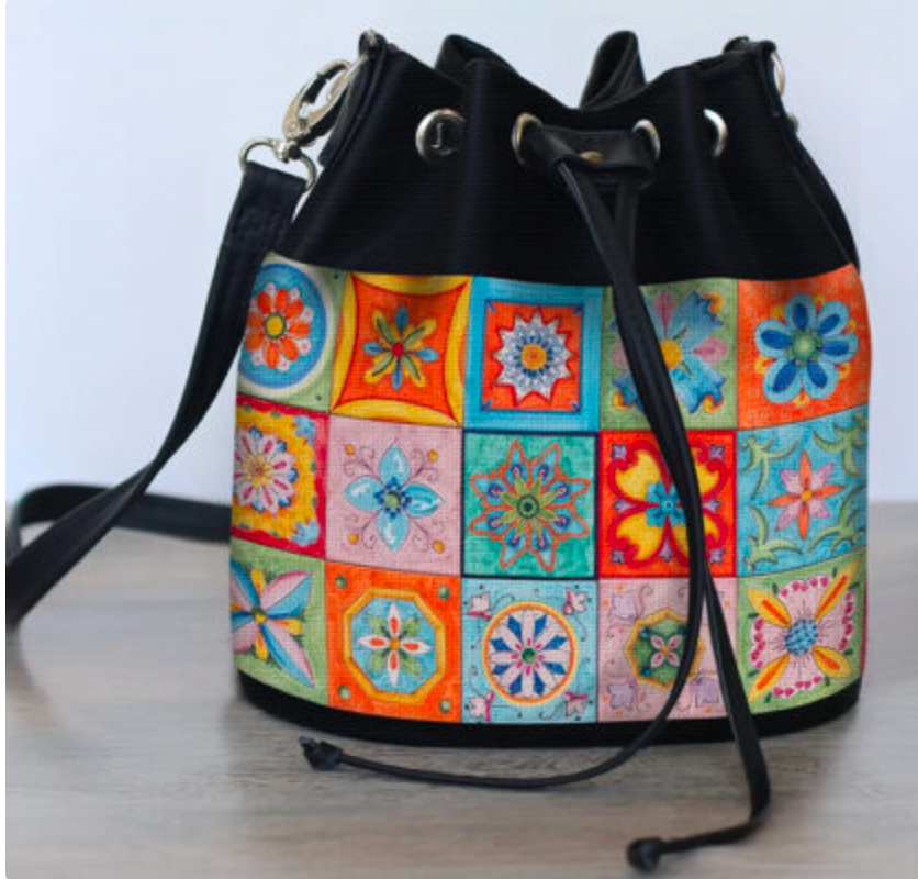 Bucket Bag - Pastel Mexican Tiles