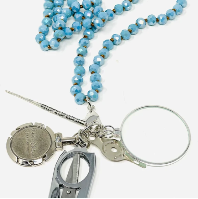 Victoria Whitson Crystal Bead Chatelaine Pretty Blue