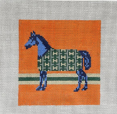 August Design Works ADW56 Green Horse - monogram for free