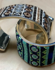 Blue Water Designs C1 Navy Seabreeze Cuff and Silver Hardware
