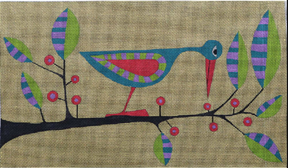 セッカ バードカービング Zecca ZE914 Teal Bird on Branch with