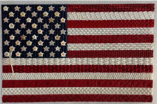 Patricia Sone American Flag with stitch guide