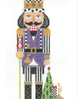 Meredith Collection NC-12 Black, White and Purple Music Nutcracker
