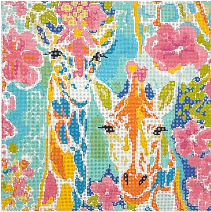 大型　　布絵 Blue Waters Designs Giraffes - BW2208NBL – Stitch by Stitch