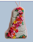 Nash and Daughters ND-105 Orange and Pink Flowers Wedding Cake Needlepoint Canvas
