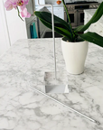Minted Monogram Acrylic ornament stand with Silver Rod and Hook