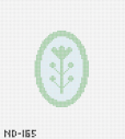 Nash and Daughters ND-165 Blue and Green Flower B Oval