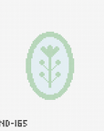Nash and Daughters ND-165 Blue and Green Flower B Oval