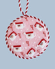 Nash and Daughters ND-11 Pink Santa Mug Round Ornament and Stitch Guide