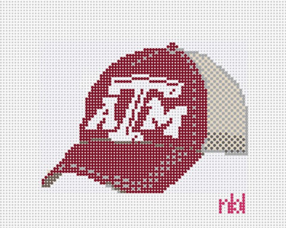 Needlepoint by Laura Texas A and M Trucker Style Baseball Cap