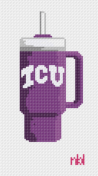 Needlepoint by Laura Texas Christian University Tumbler
