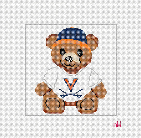 Needlepoint by Laura Virginia Teddy Bear.