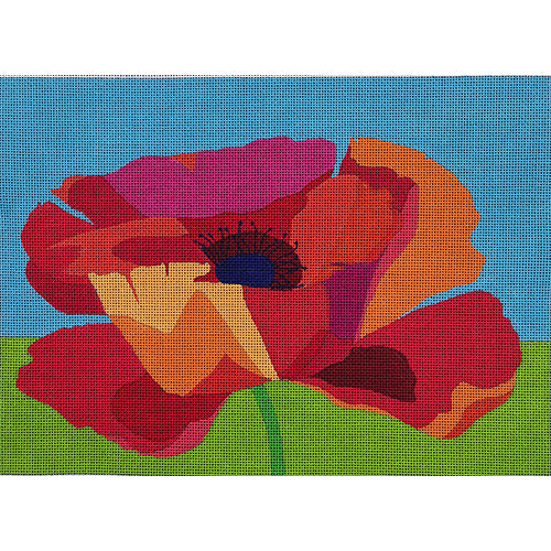 Poppy Needlepoint Canvas by Lee's Needle Arts