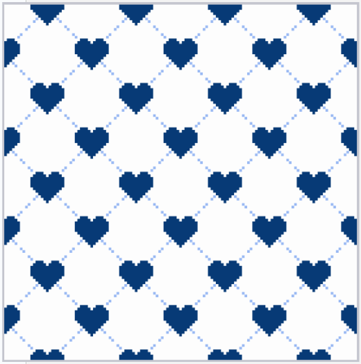 Nightowls Needlepoint Love Lattice Square