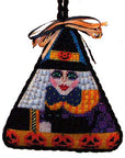 Shelly Tribbey Designs H26 Triangle Witch with Black Cat