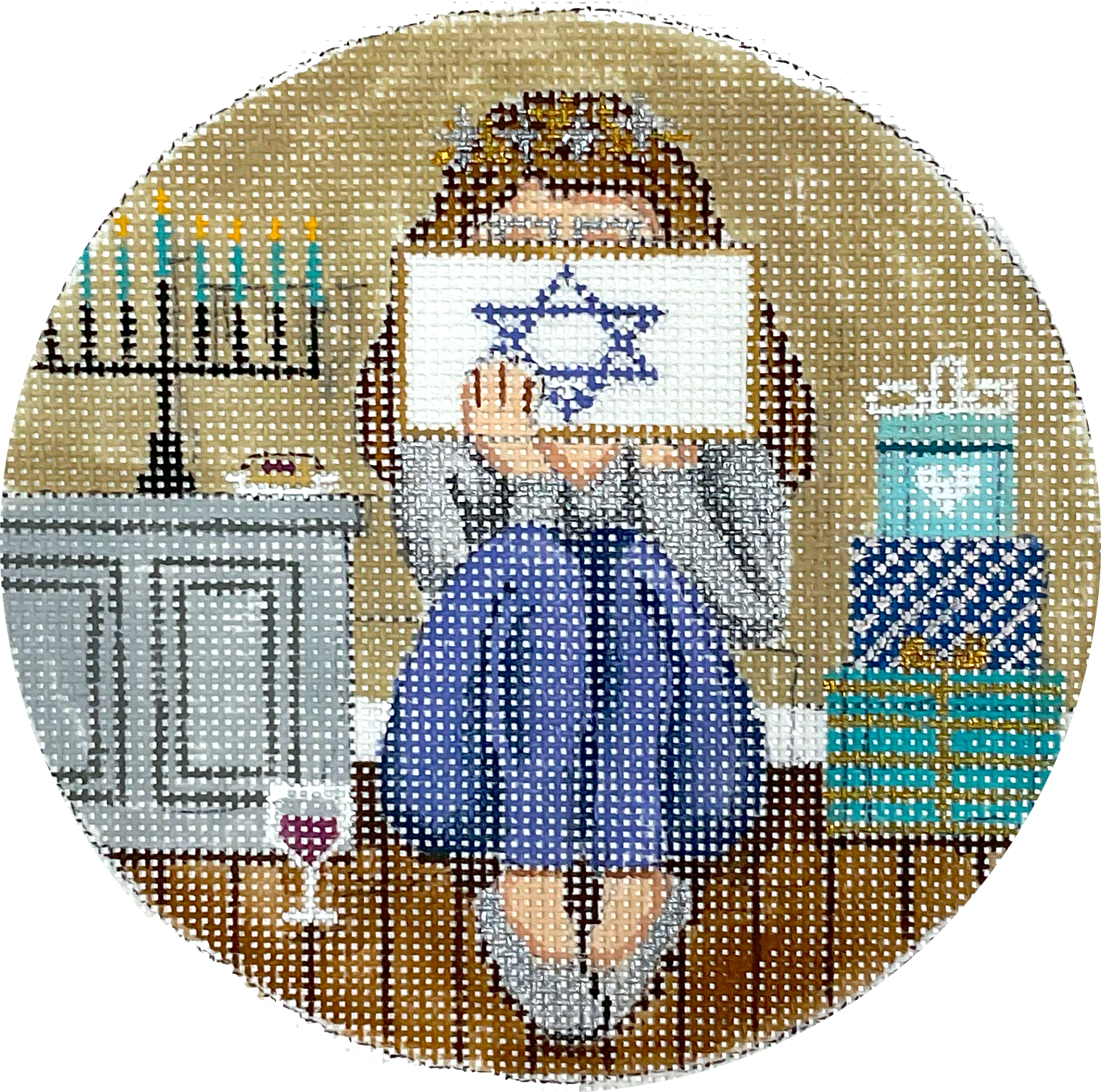 Gayla Elliott GEGS197 Hanukkah Girl Ornament
