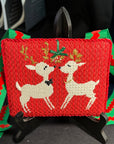 Curious Cowgirl MCC-RKR Red Kissing Reindeer - Stitch Guide and Vintage Fab. included