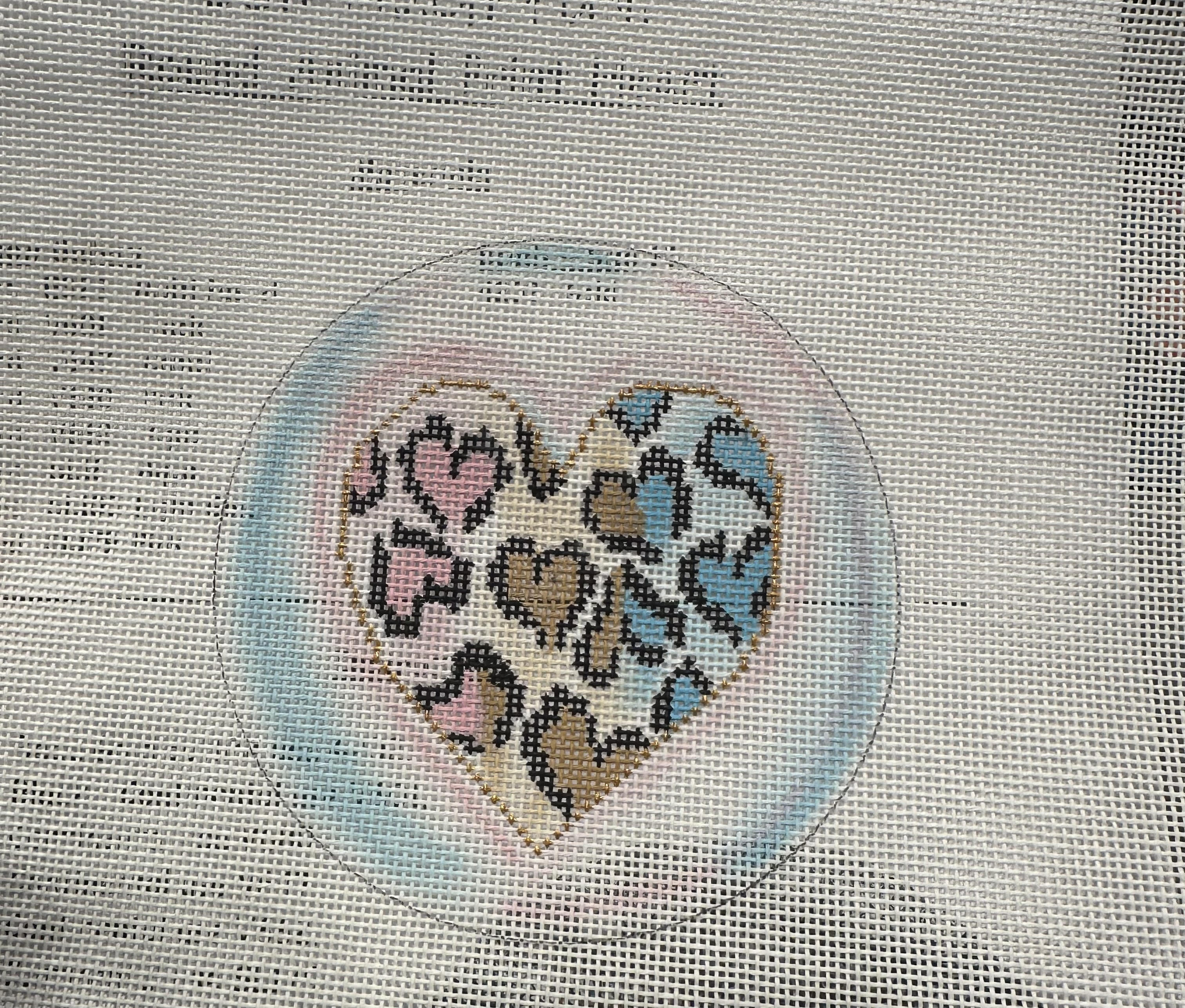 Sew Much Fun Round Animal Print Heart with Stitch Guide