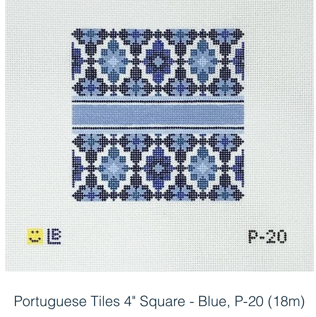 Lauren Bloch P-20 Blue 4&quot; Portuguese Tile