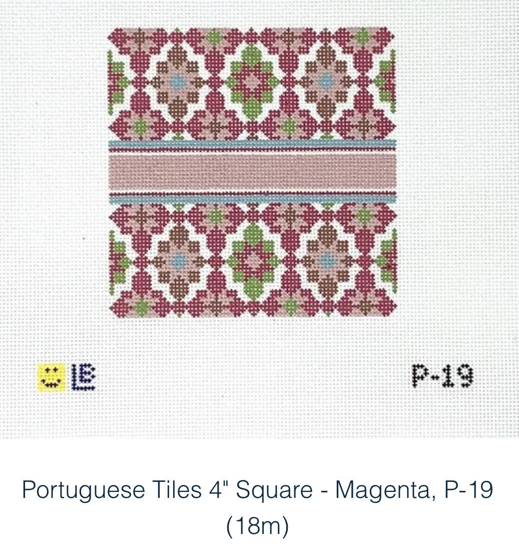Lauren Bloch P-19 Magenta 4&quot; Portuguese Tile