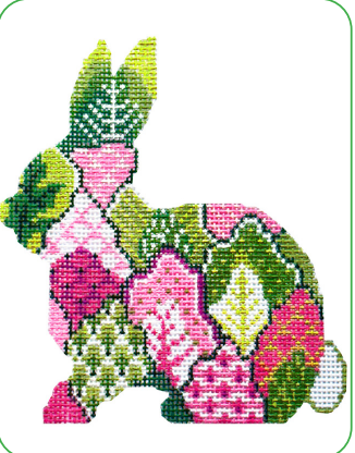 Kelly Clark KEA100-18 Pink Tobacco Leaf Bunny – Stitch by Stitch