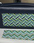 Kristine Kingston SG-33B Chevron Blues and Greens 3x6