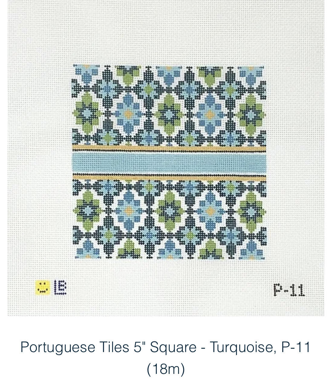 Lauren Bloch P-11 Turquoise 5&quot; Portuguese Tile