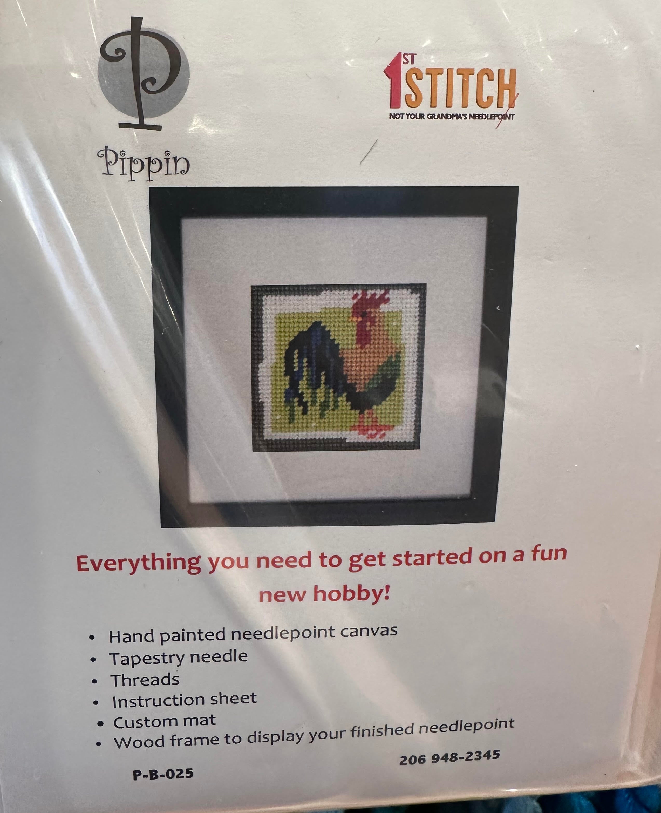Pippin P-B-025 Rooster 1st Stitch Kit