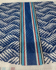 Jeni Sandberg JS-227B-1 and 2 Blue and White purse and base flap