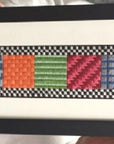 Needle Crossing 18 mesh Frame weight/Sampler with Stitch Guide