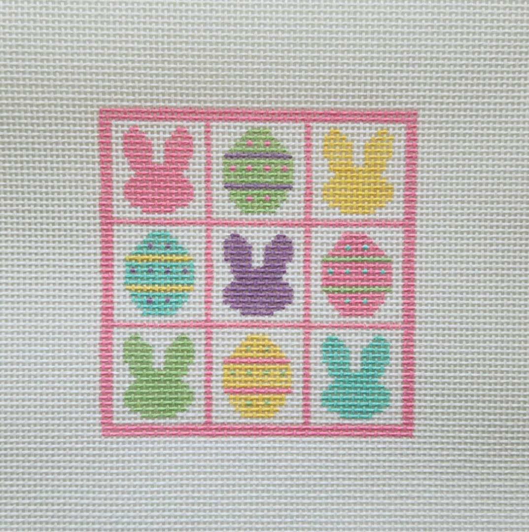 Silver Stitch Needlepoint Easter Tic Tac Toe