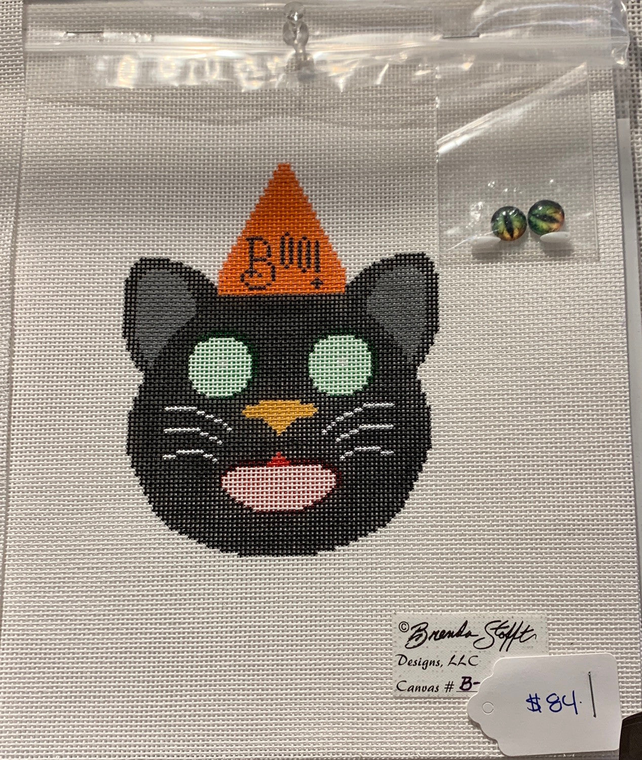 Brenda Stofft Black Cat Ornament 3D and stitch guide