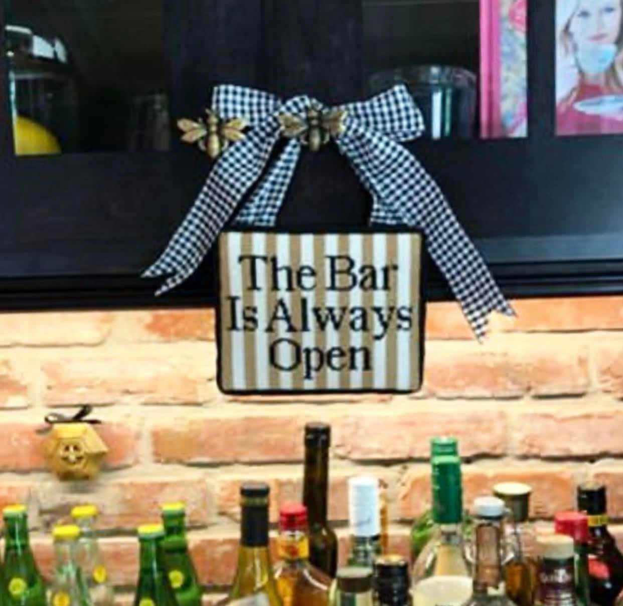 Silver Stitch Needlepoint The Bar is Always Open