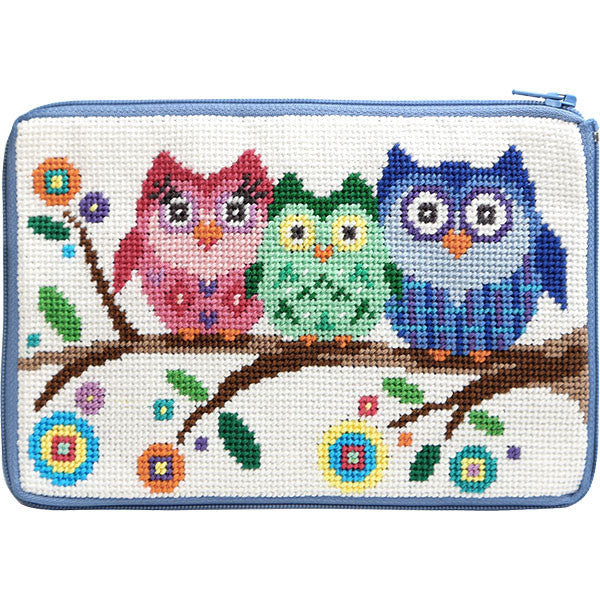 stitch &amp; zip SZ604 Owls Purse/Cosmetic Case